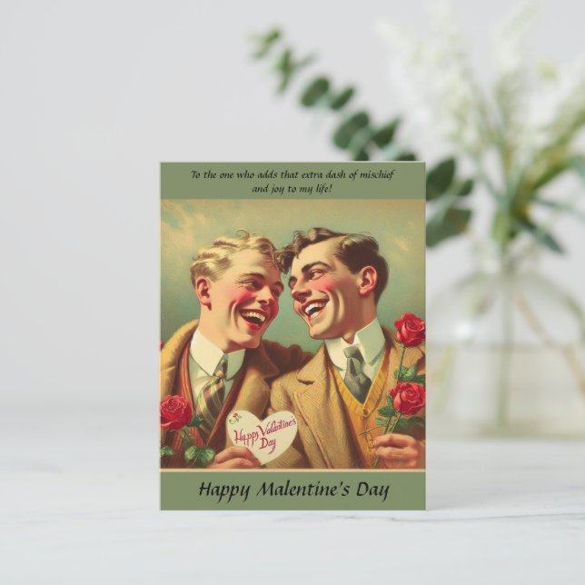 Cartão Postal Cartão-postal do Dia "Malentine" (Em pé/Frente)