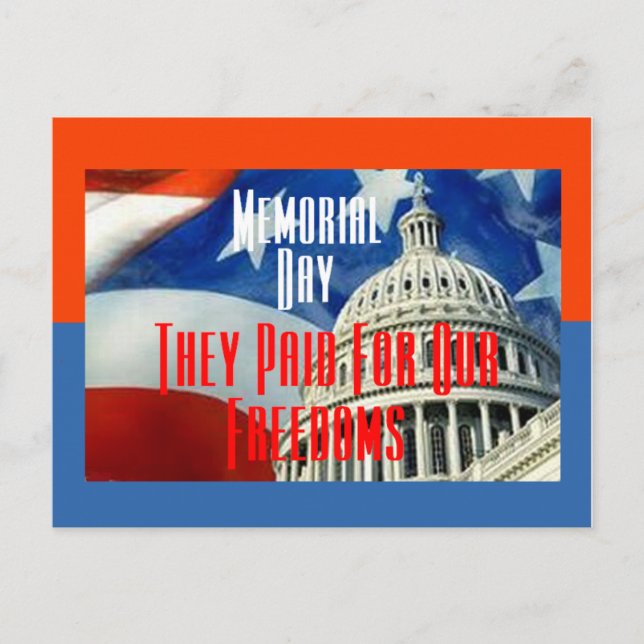 Cartão Postal Cartão-postal do Dia Memorial (Frente)