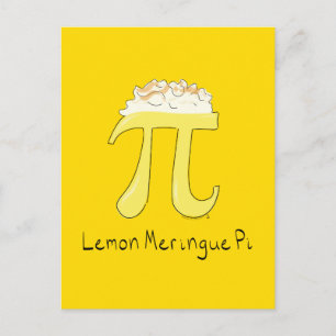 Cartão Postal Cartão-postal do Dia Pi da Math com Lemon Meringue