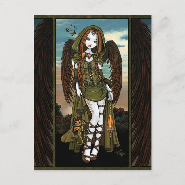 Cartão Postal Cartão-postal do Dragão Lanterna do Sunset Gwyneth (Frente)