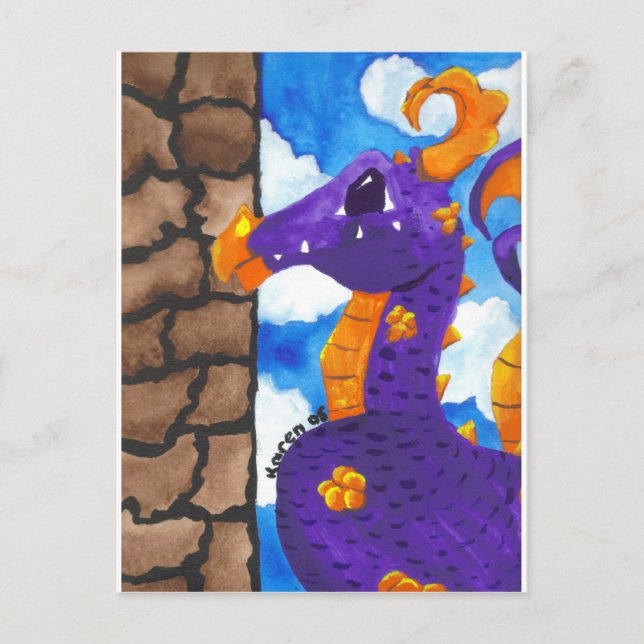 Cartão Postal Cartão-postal do Dragão Roxo (Frente)