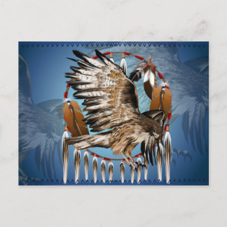 Cartão Postal Cartão-postal do Dreamcatcher Hawk Voador