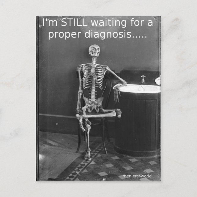 Cartão Postal Cartão-postal do esqueleto Menieres (Frente)