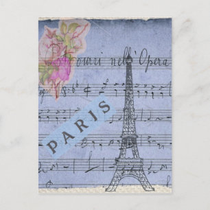 Cartão Postal Cartão-postal do Estilo de Colagem do Vintage em