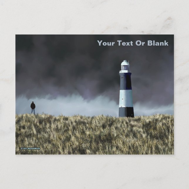 Cartão Postal Cartão-postal do Farol de Ponto de Spurn (Frente)