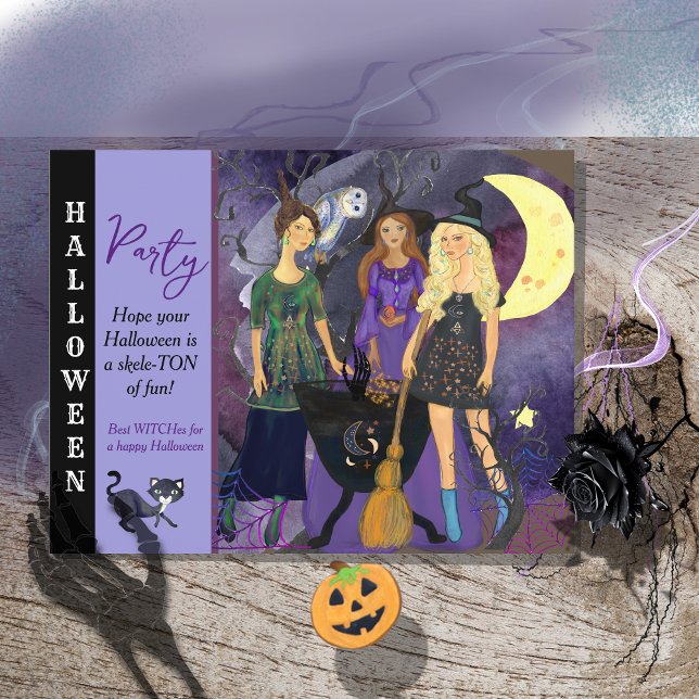 Cartão Postal Cartão-postal do FAZER HALLOWEEN WITCHES (HALLOWEEN WITCHES MAKING BREW Postcard)