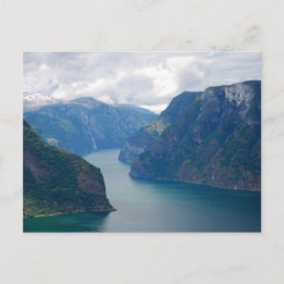 Cartão Postal Cartão-postal do Fjord Norueguês Azul