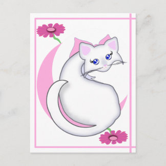 Cartão Postal Cartão-postal do Gatinho Bianca Toon Tickled Pinks
