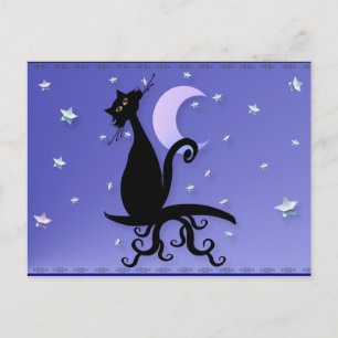 Cartão Postal Cartão-postal do Gatinho Midnight