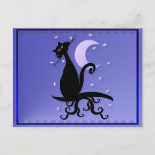 Cartão Postal Cartão-postal do Gatinho Midnight