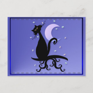 Cartão Postal Cartão-postal do Gatinho Midnight