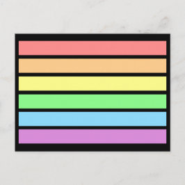 Cartão Postal Cartão-postal do Gay Pastel Orgulho LGBT Arco-íris