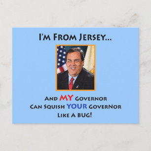 Cartão Postal Cartão-postal do Gov de Nova Jersey, Chris Christi