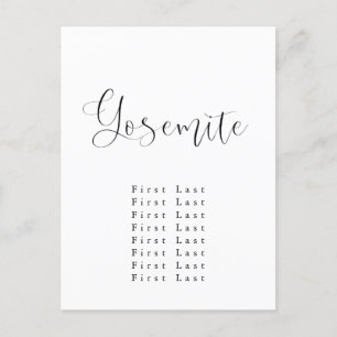 Cartão Postal Cartão-postal do gráfico de assentos Yosemite