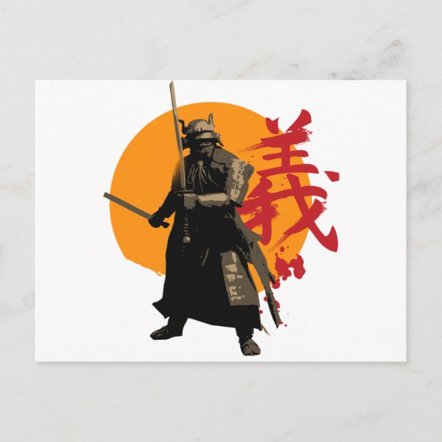 Cartão Postal Cartão-postal do Guerreiro Samurai (Frente)