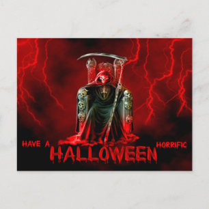Cartão Postal Cartão-postal do Halloween/Reeper Grim com Relâm