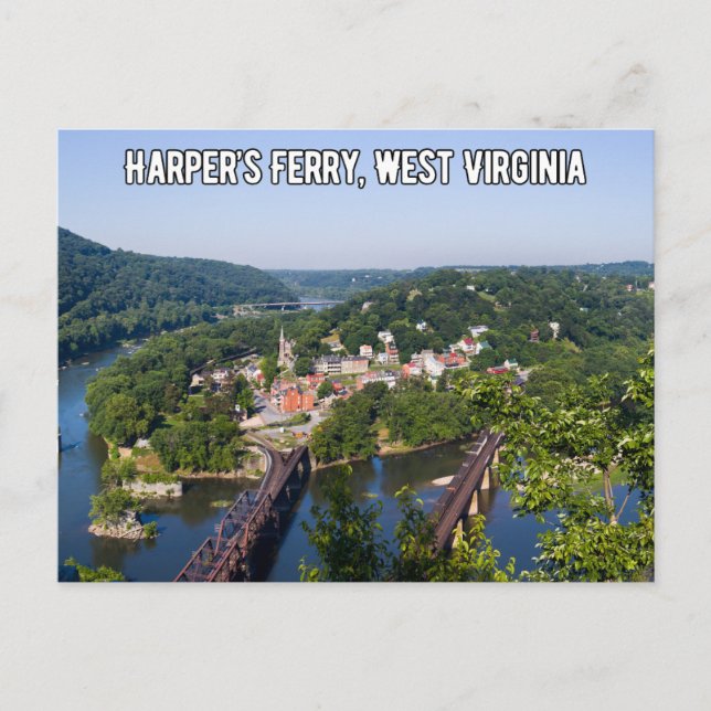 Cartão Postal Cartão-postal do Harper Ferry West Virginia Viagem (Frente)