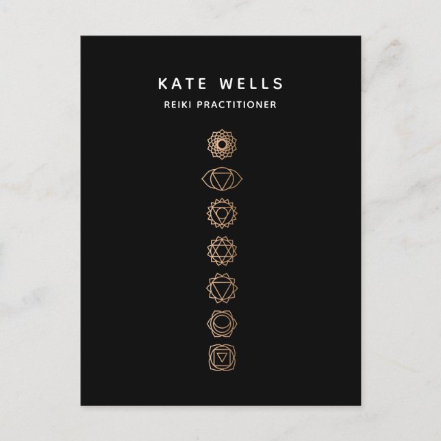 Cartão Postal Cartão-postal do Healer de Energia Chakra (Frente)