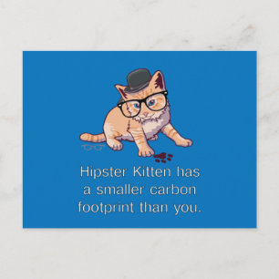 Cartão Postal Cartão-postal do Hipster Kitten