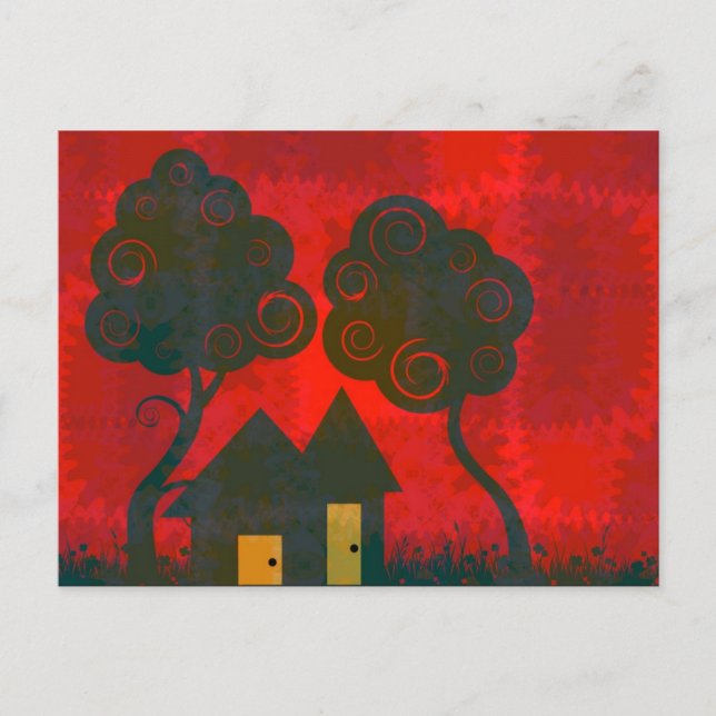 Cartão Postal Cartão-postal do Home Sweet Home Patchwork (Frente)