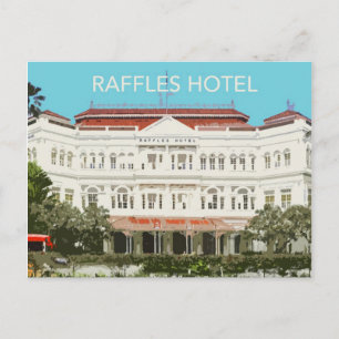 Cartão Postal Cartão-postal do Hotel Raffles em Singapura
