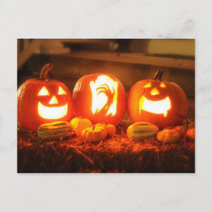 Cartão Postal Cartão-postal do Jack O Lanterna das Halloween