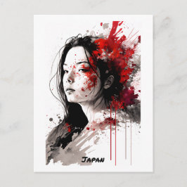Cartão Postal Cartão-postal do Japão - Retrato - Mundo das Mulhe