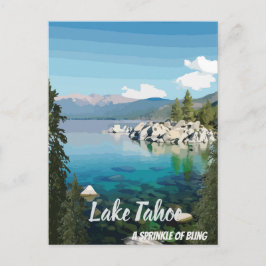 Cartão Postal Cartão-postal do Lago Tahoe A Sprinkle California