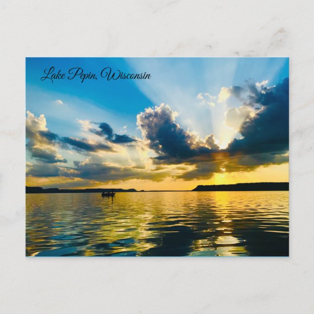 Cartão Postal Cartão-postal do Lake Pepin, Wisconsin (Frente)