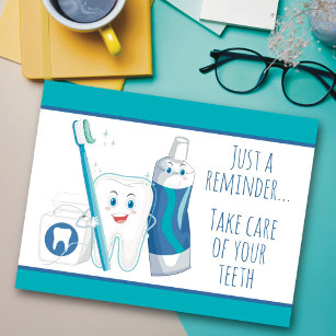 Cartão Postal Cartão-postal do Lembrete de Compromisso Dental