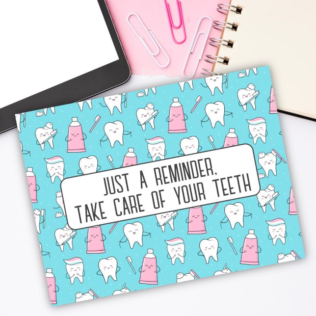 Cartão Postal Cartão-postal do Lembrete de Compromisso Dental (Criador carregado)