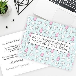 Cartão Postal Cartão-postal do Lembrete de Compromisso Dental