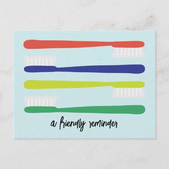 Cartão Postal Cartão-postal do Lembrete de Compromisso do Escrit (Frente)