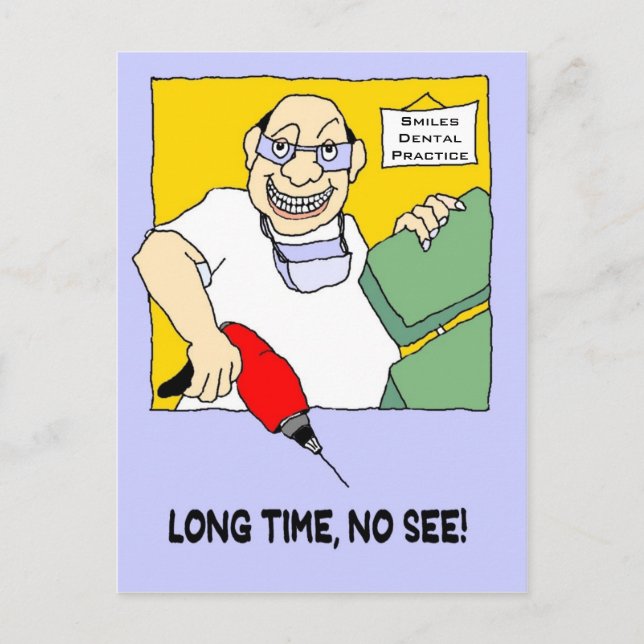 Cartão Postal Cartão-postal do Lembrete de Verificação Dental (Frente)