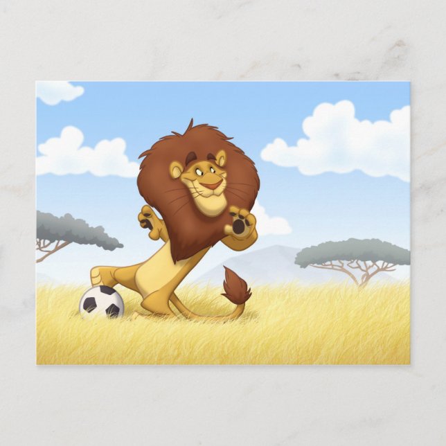 Cartão Postal Cartão-postal do Lion Soccer (Frente)