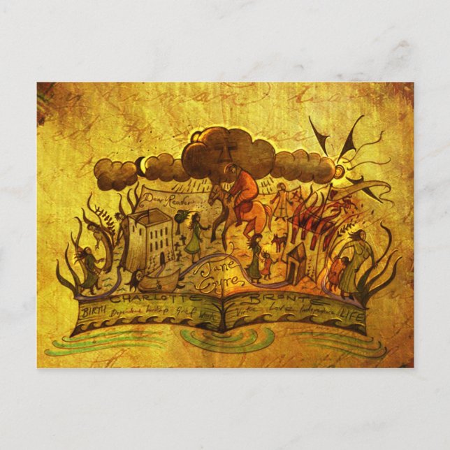 Cartão Postal Cartão-postal do livro "Jane Eyre" (Frente)