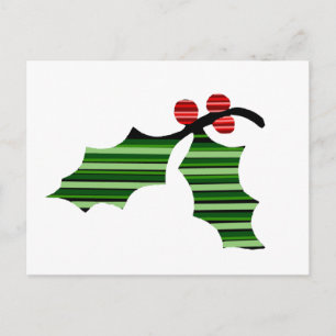 Cartão Postal Cartão-postal do logotipo Holly Leaf