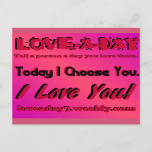 Cartão Postal Cartão-postal do Love A Day