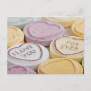 Cartão Postal Cartão-postal do Love Forever Candy Hearts