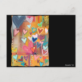 Cartão Postal Cartão-postal do Love Hearts