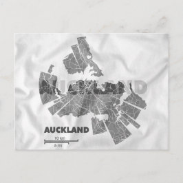 Cartão Postal Cartão-postal do Mapa Auckland