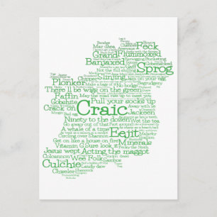 Cartão Postal Cartão-postal do Mapa de Artes do Idigem Irlandê