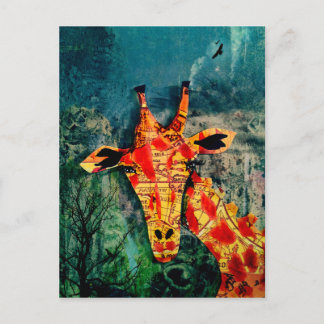 Cartão Postal Cartão-postal do Mapa Giraffe 2