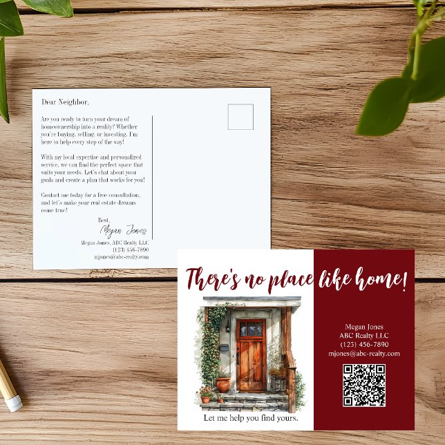 Cartão Postal Cartão-postal do Marketing Imobiliário do Realtor  (Criador carregado)