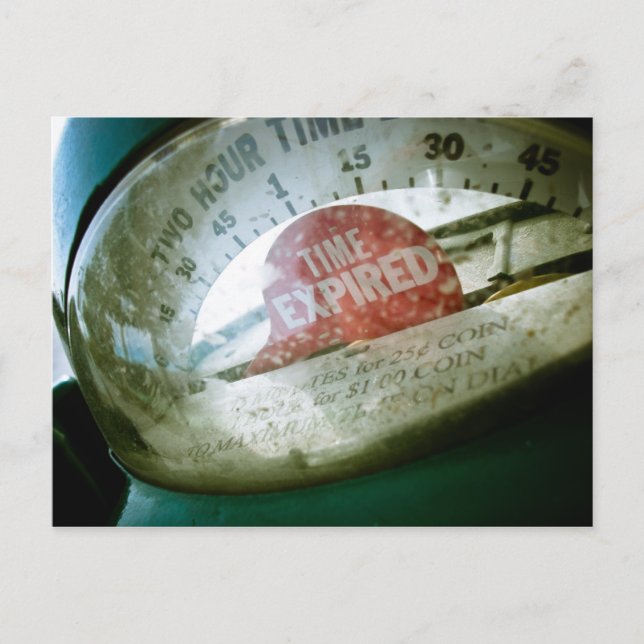Cartão Postal Cartão-postal do Medidor de Estacionamento Retroat (Frente)