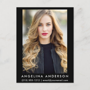 Cartão Postal Cartão-postal do modelo de ator - preto