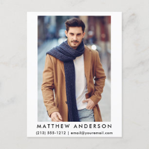 Cartão Postal Cartão-postal do modelo do ator - Wht