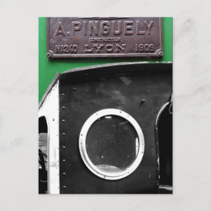 Cartão Postal Cartão-postal do motor a vapor francês Vintage Pla