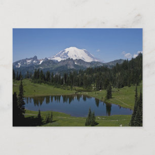Cartão Postal Cartão-postal do Mt. Rainier e Lago Tipsoo