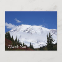 Cartão-postal do Mt Rainier Obrigado